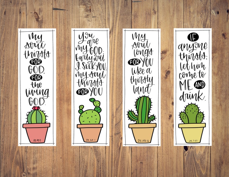 cactus bible verse bookmark seek god scripture