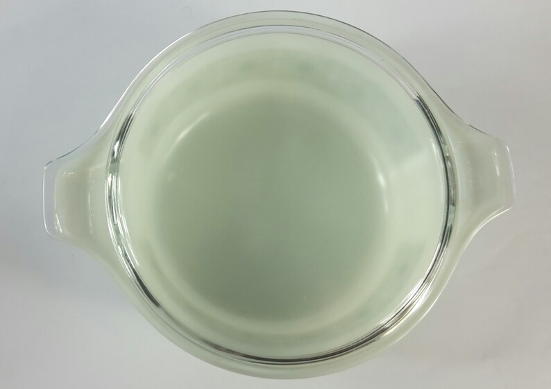 Vintage Green Pyrex Verde Square Flowers Casserole Dish Large Bowl wLid 2.5 Qt