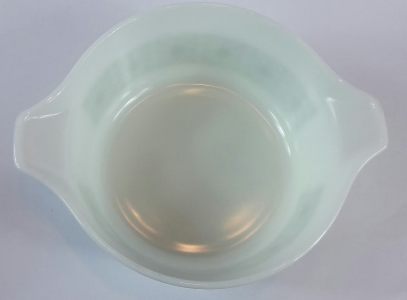 Vintage Green Pyrex Verde Square Flowers Casserole Dish Large Bowl wLid 2.5 Qt