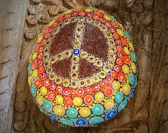 Hand Painted Meditation Rock