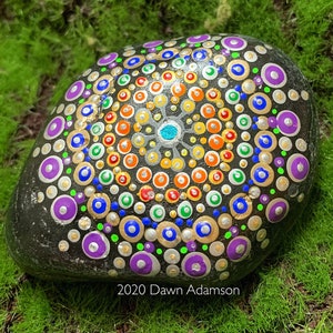 Hand Painted Meditation Rock