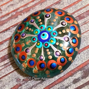 Hand Painted Glass Gem