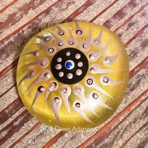 Hand Painted Glass Gem