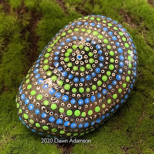 Hand Painted Meditation Rock