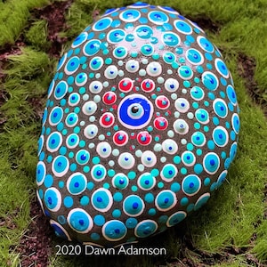 Hand Painted Meditation Rock