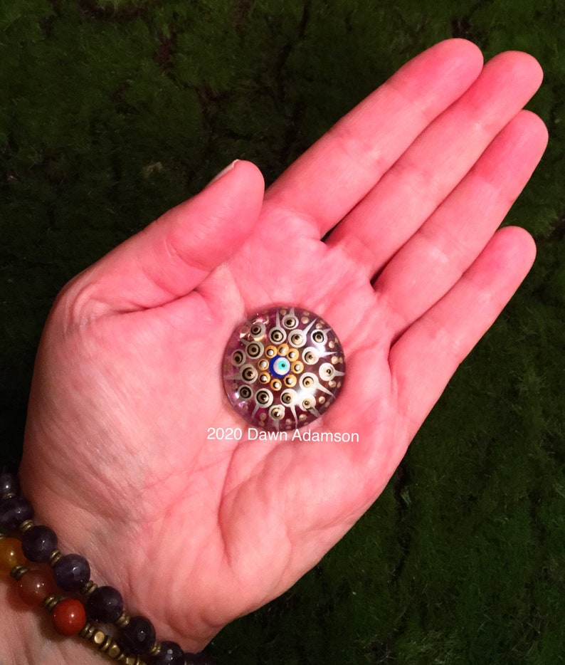 Hand Painted Glass Gem Etsy