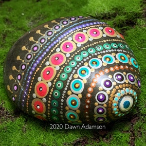 Hand Painted Meditation Rock