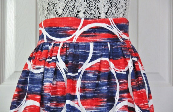 red white and blue maxi skirt