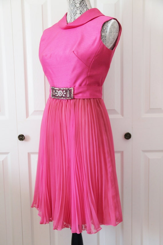 fuschia pink occasion dress