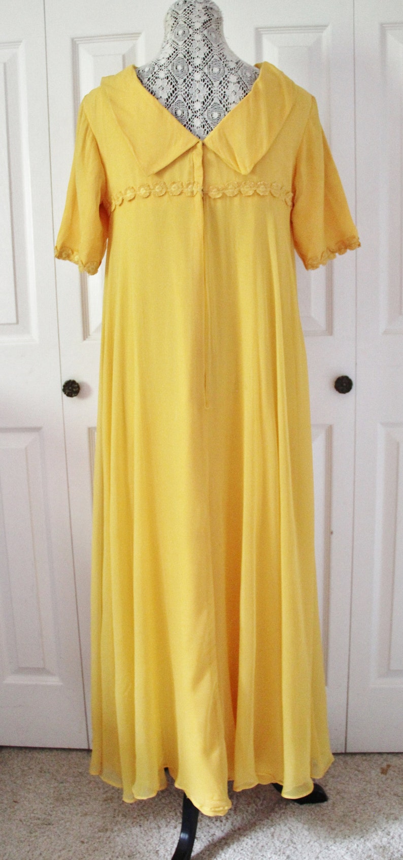 1960s Sunny Yellow Prom or Formal Dress Medium to Large | Etsy