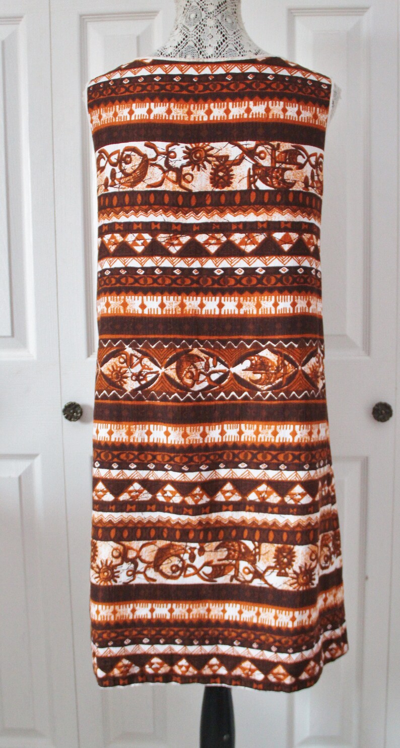 1960s Mod Summer Cotton Dress Medium