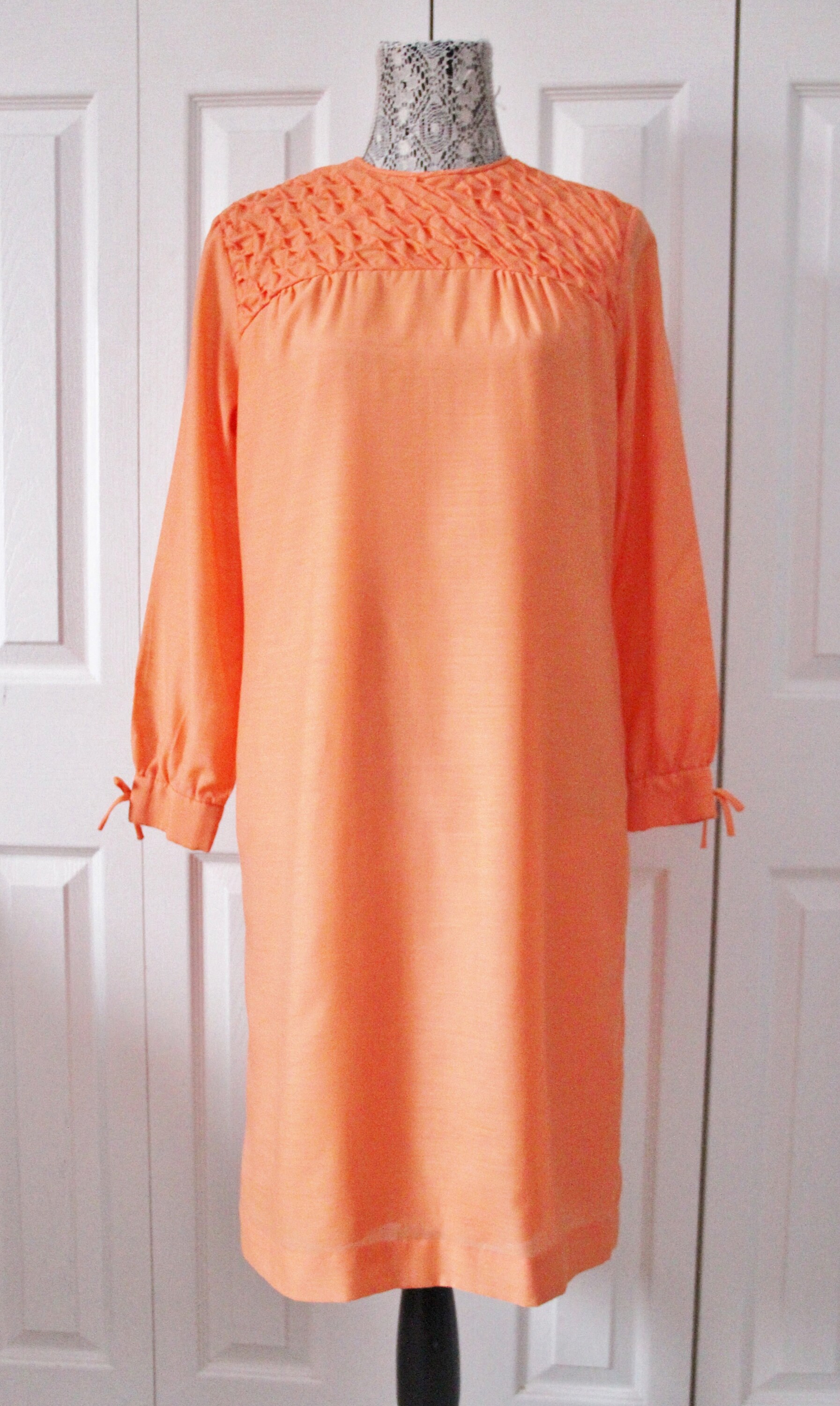 1960s Simpson Sears Tangerine Orange Mod Dress Medium to Large | Etsy