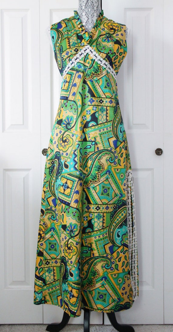 1960s Mod Maxi Dress Medium