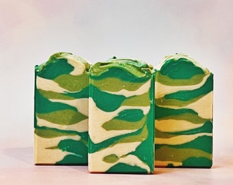 6.5 oz Da Lime n Da Coconut Cold Process Soap, Lime Coconut Soap Bar, Natural Soap