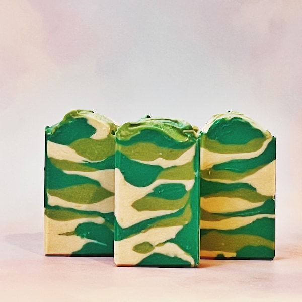 6.5 oz Da Lime n Da Coconut Cold Process Soap, Lime Coconut Soap Bar, Natural Soap