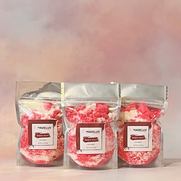 Sangria Punch Luv Dust, Bath Bomb Crumble, Handmade Bath Bomb Powder, Natural Bath Bomb