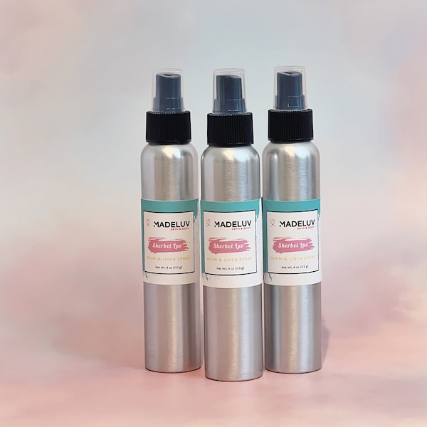 4 oz Sherbet Luv Room & Linen Spray, Air Freshener, Home Room Spray-Aerosol- First Home Gift- Gift For Her- Linen Spray