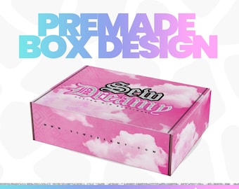 Branded Premade Box Design, Hair Extensions Business, Wigs, Bundles, Custom, Subscription Box, Beauty, Lashes, Fashion, Salon, Boutique