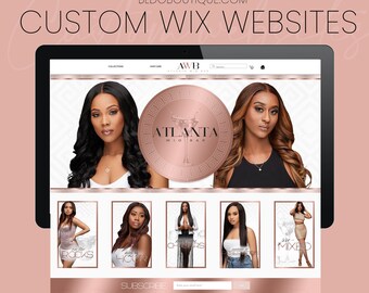 Custom Hair Business Website, Boutique Website Design, Wix Template, Salon, Spa, Fashion, Clothing Line, Lash Tech, Medspa, Web Designer