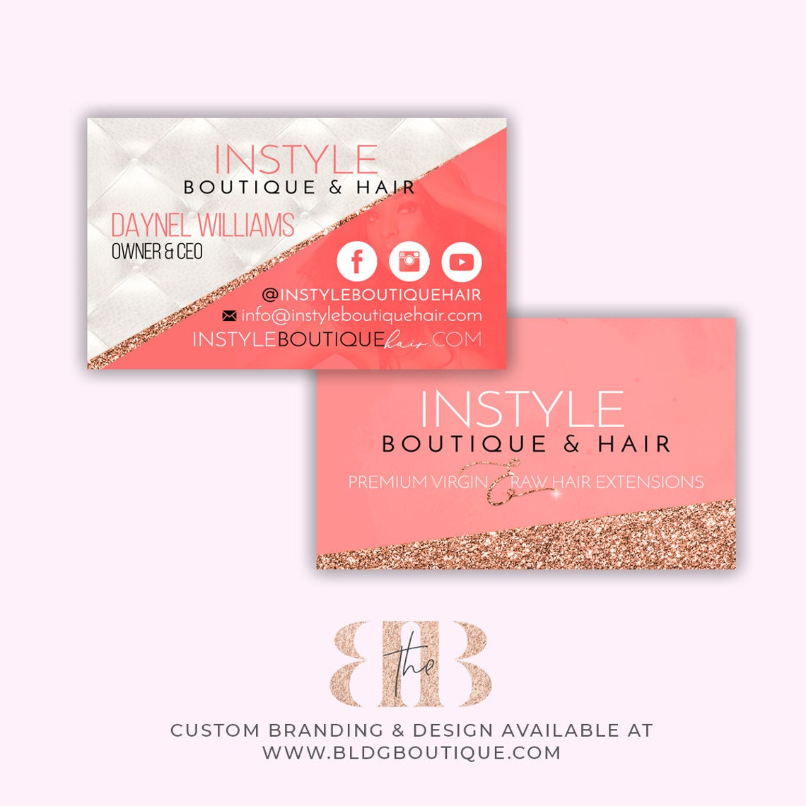 Custom Hair Extensions Business Card Design Lash Artist Etsy