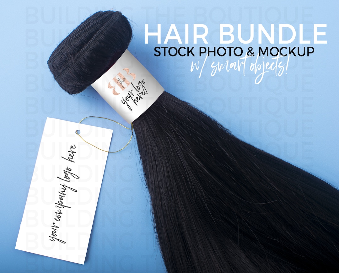 Hair Bundle Mockup, Hair Bundle Stock Photo, Hair Extensions Stock ...