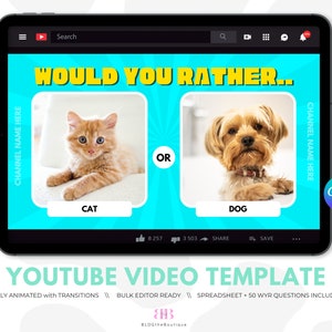 Canva Video Templates Youtube, Would You Rather, Faceless Youtube Automation, Quiz Channel, Make Money Online 2024, Viral Content Creator