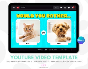 Canva Video Templates Youtube, Would You Rather, Faceless Youtube Automation, Quiz Channel, Make Money Online 2024, Viral Content Creator