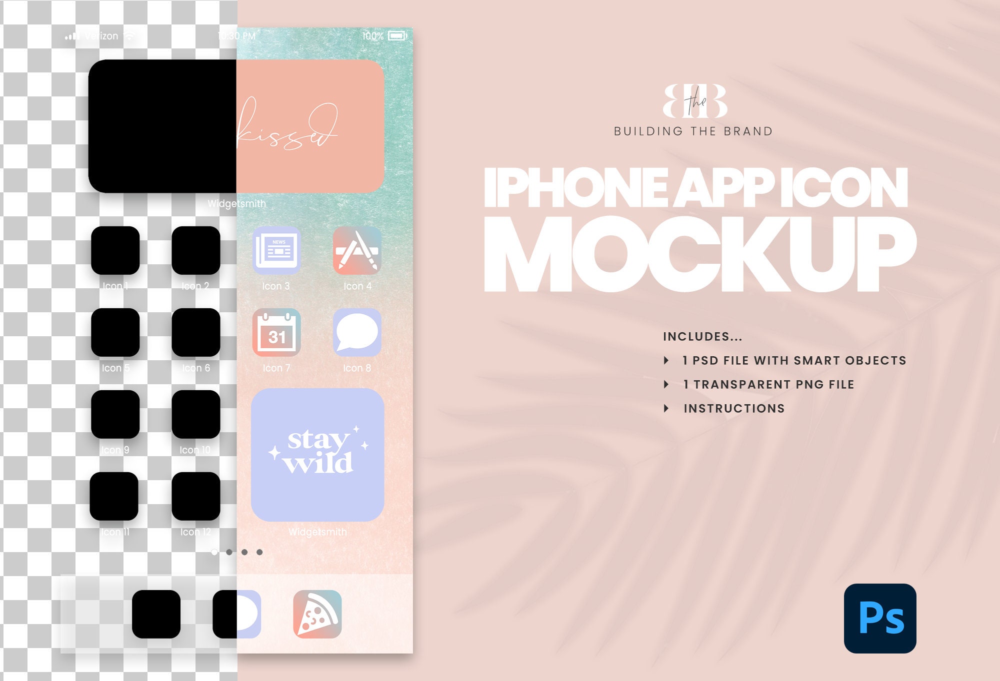 Download Ios 14 App Icon Mockup Ios14 Mock Up Iphone Home Screen Etsy