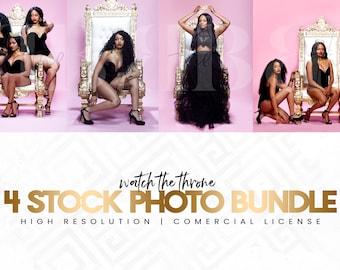 Hair Business Stock Photos, Hair Extensions Product Photography, Black Women Model, Wig, Content, Fashion Boutique, African American, Throne