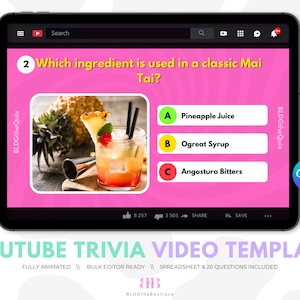 Canva Video Templates Youtube, Make Money Online 2024, Faceless Youtube Quiz Channel, Trivia, Viral Content Creator