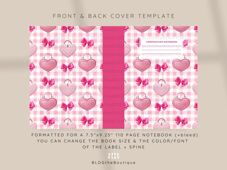 Editable Composition Notebook Cover Canva Template Mega Bundle, Journal ...