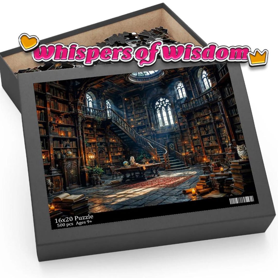 Cinematic Library Puzzle - A Sweeping View of Literary Wonder Puzzle ...