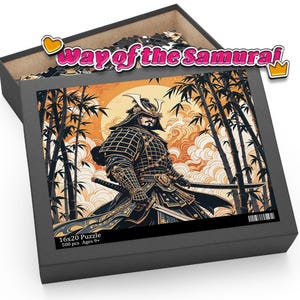 Samurai Puzzle in Ukiyo-e Style - Traditional Japanese Warrior Puzzle (120, 252, 500-Piece)