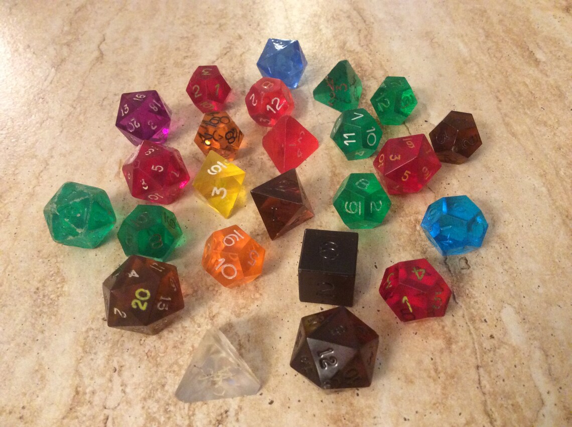 Vintage Armory Precision Edge Translucent Dice Lot Dungeons & Etsy