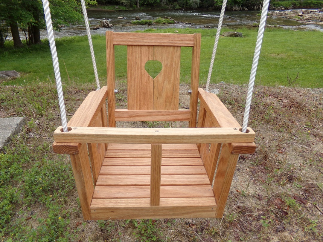 Baby Swing Plans Diy Wooden Swing Seat Childs Oak Wood Heart