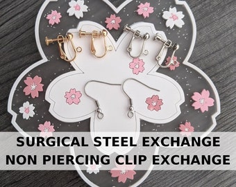 Additional option: 316 Surgical steel hook and non-piercing clip