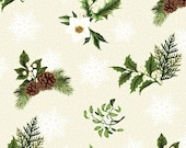 Winter Twist, White Sprigs on Cream, Jason Yenter, In the Beginning Fabrics