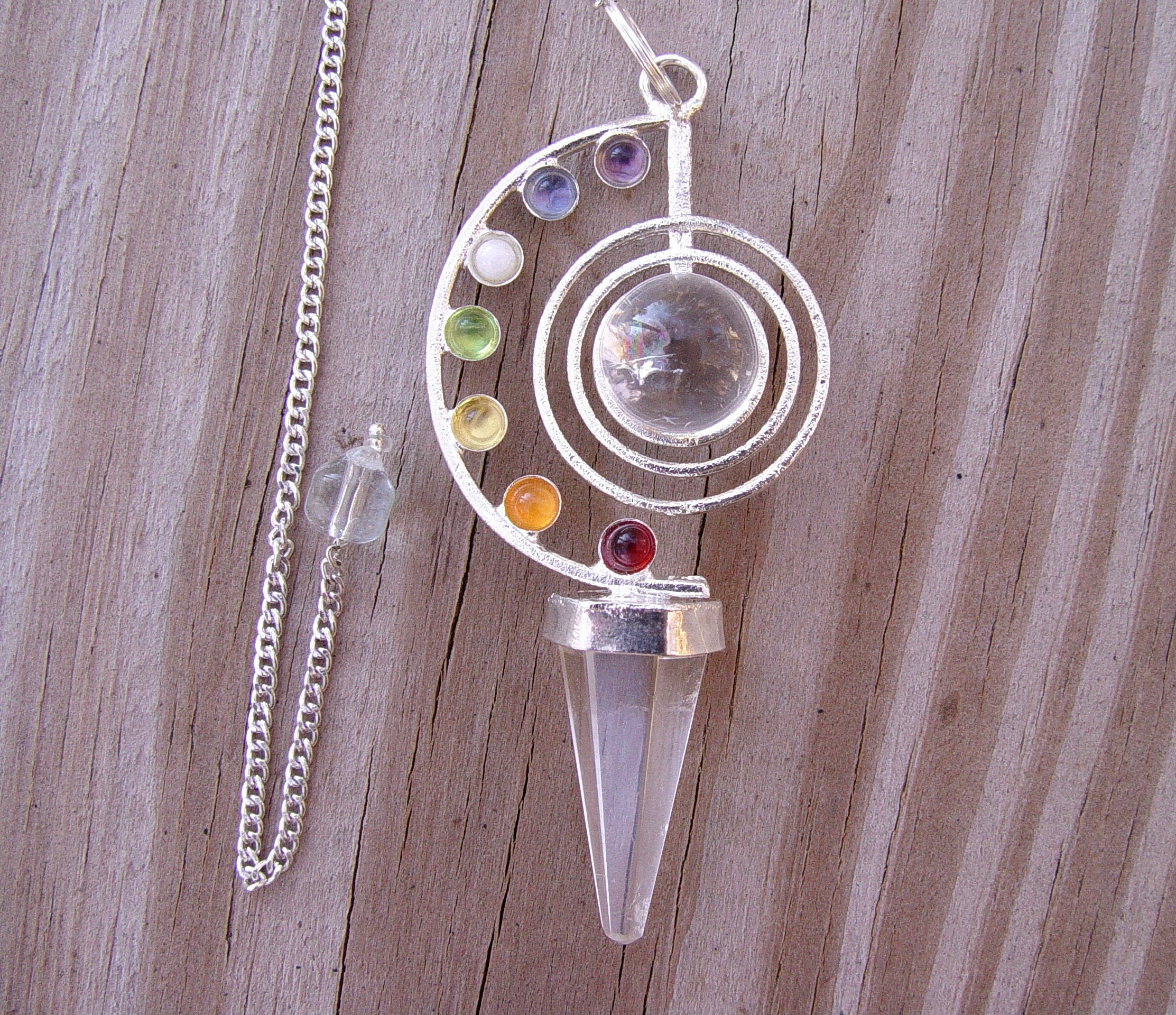 Reiki Chakra Pendulum / Moonstone Pendulum / Reiki Tool / Etsy