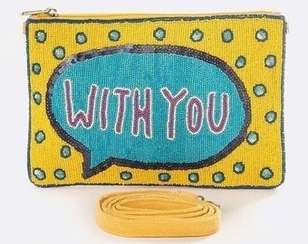 WITH YOU Seed Beads Iconic Crossbody Convertible