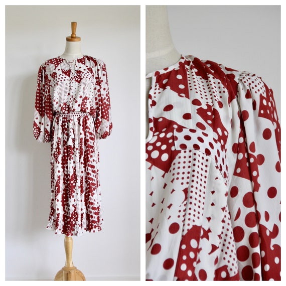 Vintage Diane Freis dress. Rare Diane Freis. Graph