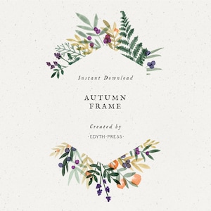 Herbst Clipart Aquarell Herbst Rahmen Sechseck Clipart Grenze Berry Clipart Herbst Hochzeit Hintergrund Gold grün Beeren Blätter PNG Download