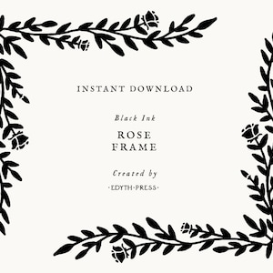 植物のバラの花のフレームの境界線 svg カット ファイル クリップ アート png dxf 葉 植物 葉のイラスト クリップ アート フレーム カット ファイル クリカット シルエット