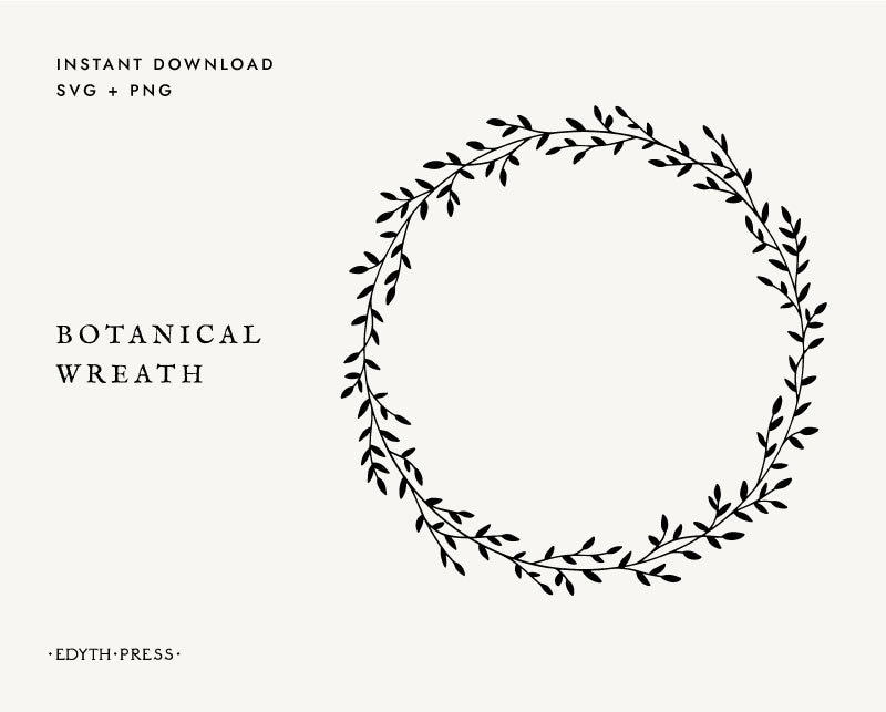 Wreath svg leaf circle svg laurel wreath svg wedding wreath svg png circle frame botanical cutfile cricut clipart download leaves floral art