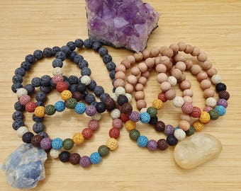 Rainbow Rising - Rainbow Lava Bead Bracelet, Essential Oil Diffuser, Pride, Aromatherapy, Gender Neutral, Size Inclusive