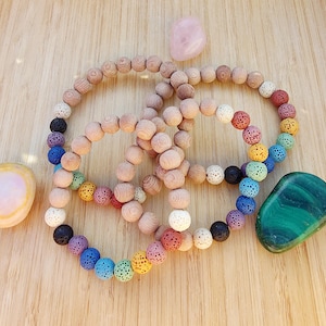 Rainbow Rising - Lava Bead Bracelet, Essential Oil Diffuser, Pride