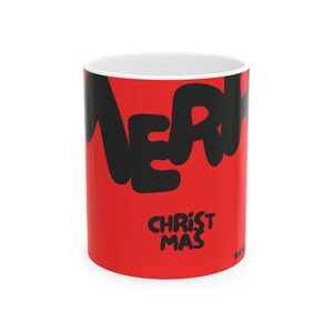 Festive Christmas Ceramic Mug: Holiday Coffee, Hot Cocoa & New Year Tea