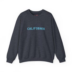 California Crew Neck Sweatshirt: 80/20 Cotton-Poly Blend
