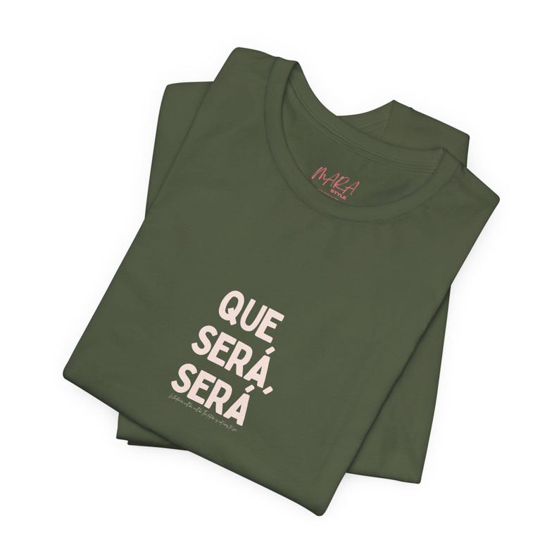 Camiseta Que Sera Sera: Camiseta de algodão penteado com cores confortáveis imagem 5