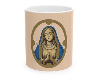 Mother Mary Morning Prayer Mug, Grace, pass it along gift, Spiritual Gift