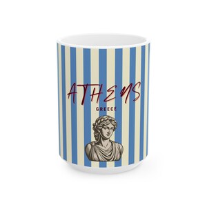 Athens Greece Goddess Ceramic Mug, Greek Culture, World history, Geography Teacher, Philosophy